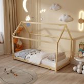 Παιδικό Κρεβάτι PEPE Montessori HM678.01 Φυσικό 140x70εκ