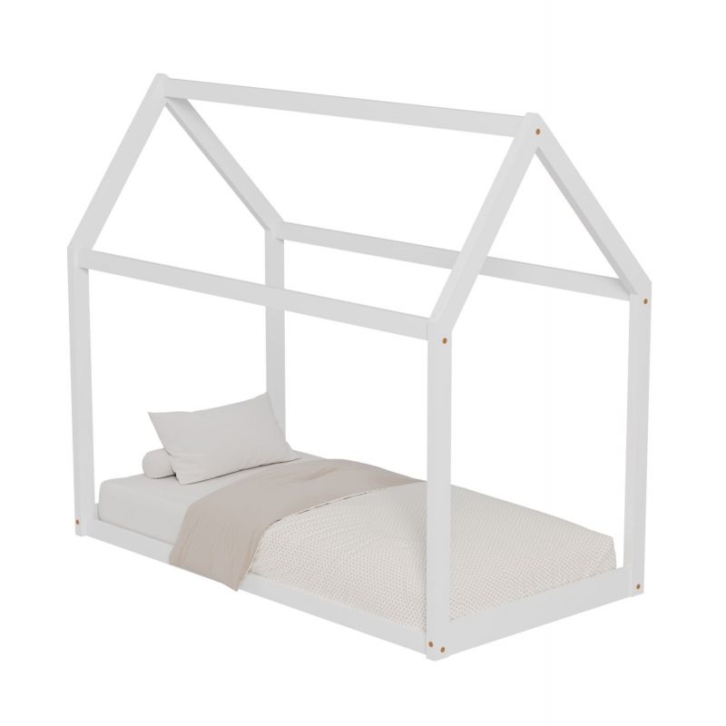 Παιδικό Κρεβάτι PEPE Montessori HM677.03 Λευκό 190x90εκ