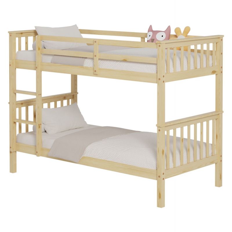 Παιδικό Κρεβάτι Κουκέτα LANTAI HM682.01 Φυσικό 190x90εκ