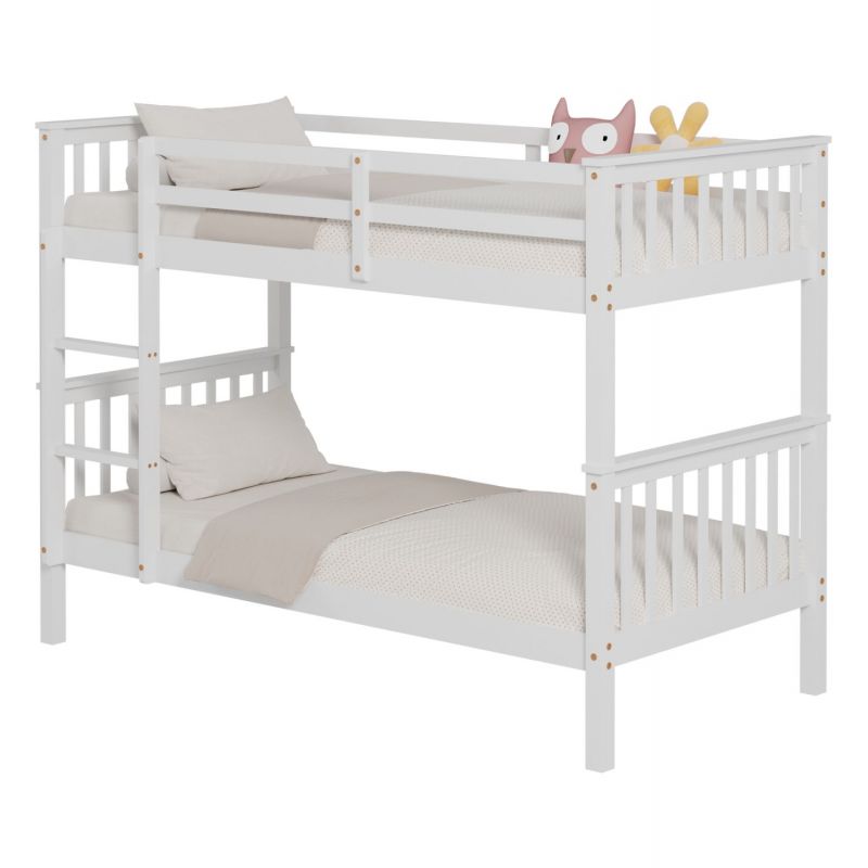 Παιδικό Κρεβάτι Κουκέτα LANTAI HM682.03 Άσπρο 190x90εκ